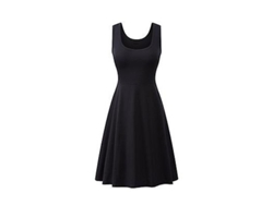 2026-vestido De Verano Mujer Sin Mangas Cuello Cuadrado Solido A-line Cintura Alta Casual Rojo 18-35 Años