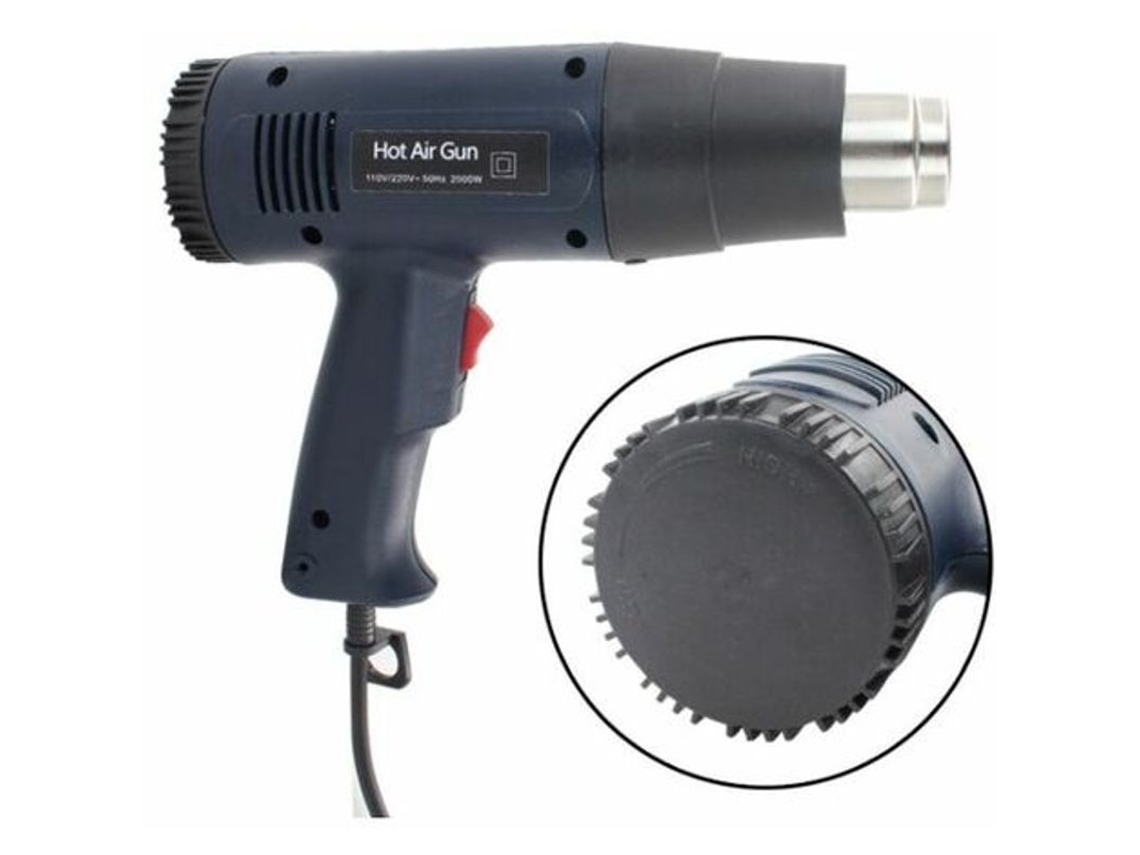 Pistola De Calor Industrial 2000w Con Termostato Regulable 60-600°c 300-500l/min 220v