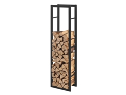 Soporte para Leña [EN.CASA] (Acero - Negro - 40 x 150 x 25 cm)