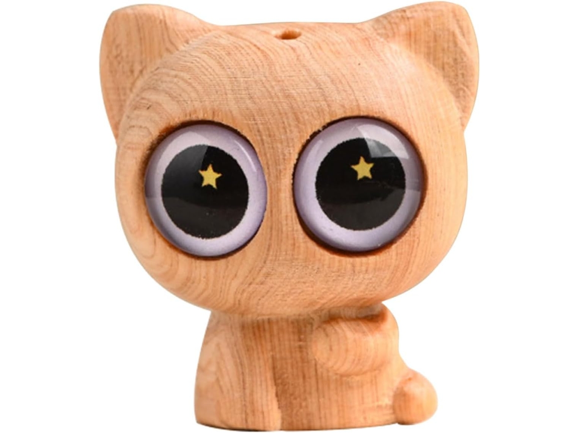Bonita Figura Madera Decoración Hogar Colgante Diy Duradero Único Accesorio Creativo Paquetes Llaveros Gato