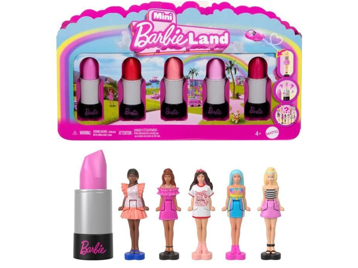 Set de 6 pintalabios con minimuñecas de BarbieLand de BARBIE Mini - JBD26
