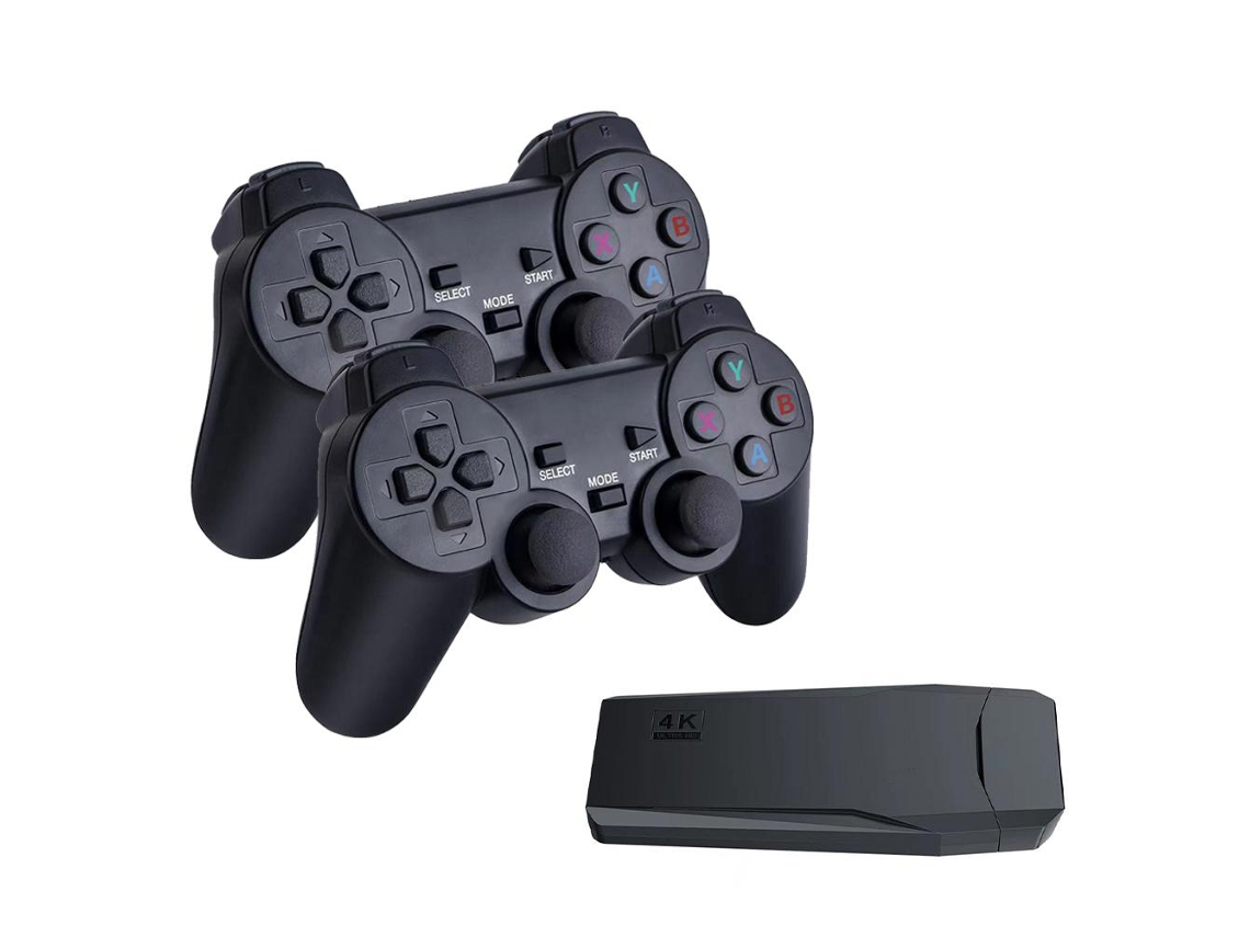 Consola de juegos con control inalámbrico y pantalla HD