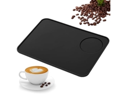 Alfombrilla de silicona para cafetera y prensatelas - Base antideslizante - 22x15cm - Negra