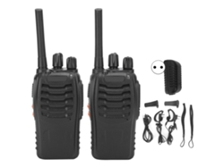 2 Radios Walkie-talkie Baofeng Bf-888h De 400-470 Mhz Y 16 Canales, Con Carga Usb, Portátiles Y Enchufe Europeo.