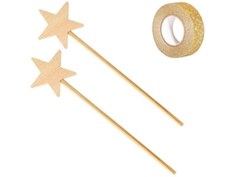 Varitas Mágicas YOUDOIT (Dorado - Madera - 23 cm)