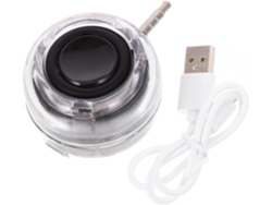 Mini amplificador portátil para celular con altavoz estéreo, Plug and Play, recargable, control de volumen, blanco Jortmrd