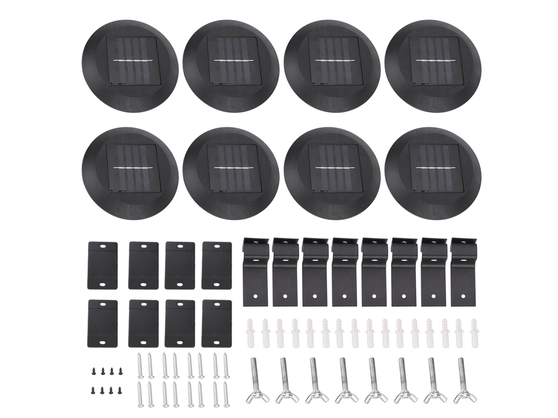 2026-lámparas Solares Impermeables 9led Para Canalones, Cerca Y Pared, Exteriores Jardín Patio Camino