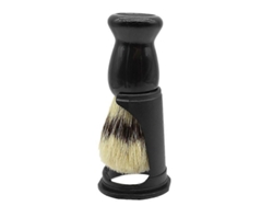 Rebe-pincel Barbudo Com Cerdas Suaves Com Suporte, Cepillo Para Barba, Ferramenta De Barbear, Kit Para Homem, Plástico Negro