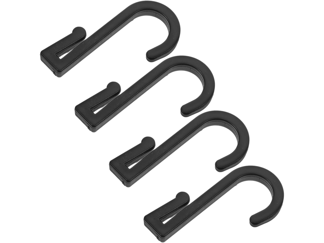 Ganchos Plásticos Forma J Negros 2 Mm Colgar, Gancho