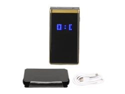 Telefone Clamshell Para Idosos 2.8 Polegadas Dual Sim Bateria 5900mah 2g Multifuncional Ouro
