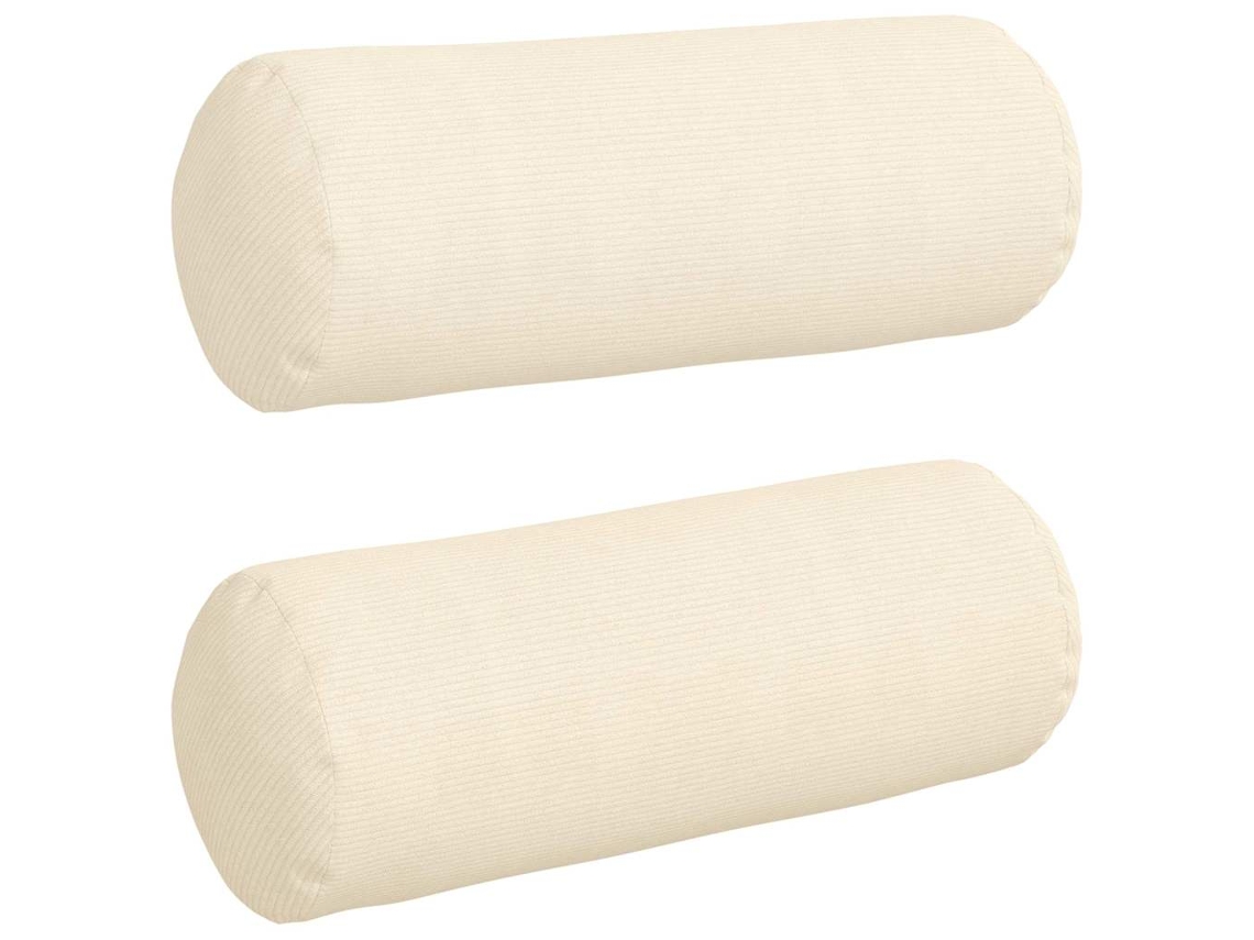 Cojines de soporte, 2 unidades, color crema, Ø 25 x 70 cm, HARLANV1