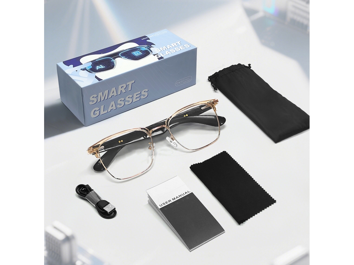 Gafas inteligentes Chrui GT33: inteligencia artificial para escuchar música y hacer llamadas (Golden Tea)