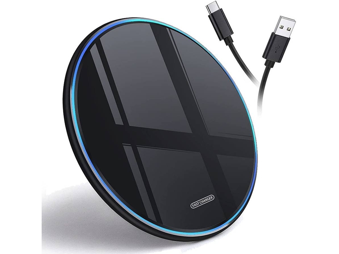 Cargador Sem Qi Fast Wireless Charging Pad Ultra para Samsung Galaxy S21 S/S21+ YIZHOOD Negro