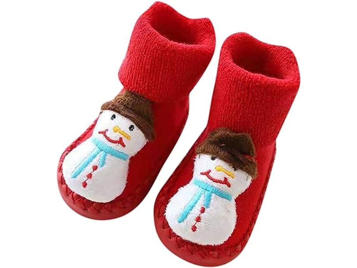 Calcetines Antideslizantes Navideños Para Bebés (niños Y Niñas) Para Cuna (11 Cm)