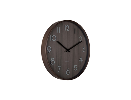 Reloj de pared mediano madera de nogal KARLSSON Pure