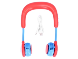 Ventilador de cuello USB portátil para niños - Rojo