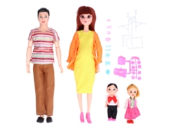 Dan26-set De Muñecos Familia 5 Piezas Con Papá Mamá Embarazada Niños Niñas Regalo Educativo De Cumpleaños
