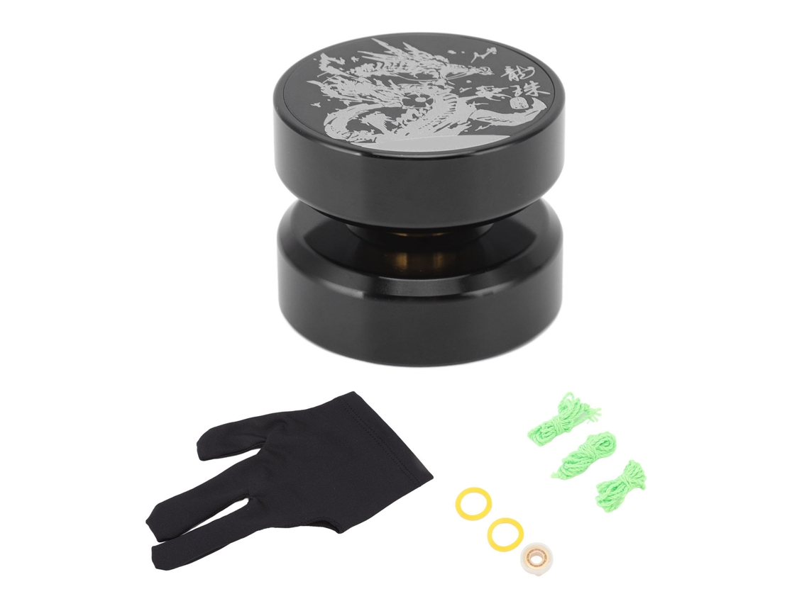 -yoyo De Aleación Para Adultos, Juguete Exquisito Con Cojinetes De Repuesto Y Cuerda Para Juegos Y Competiciones Negro