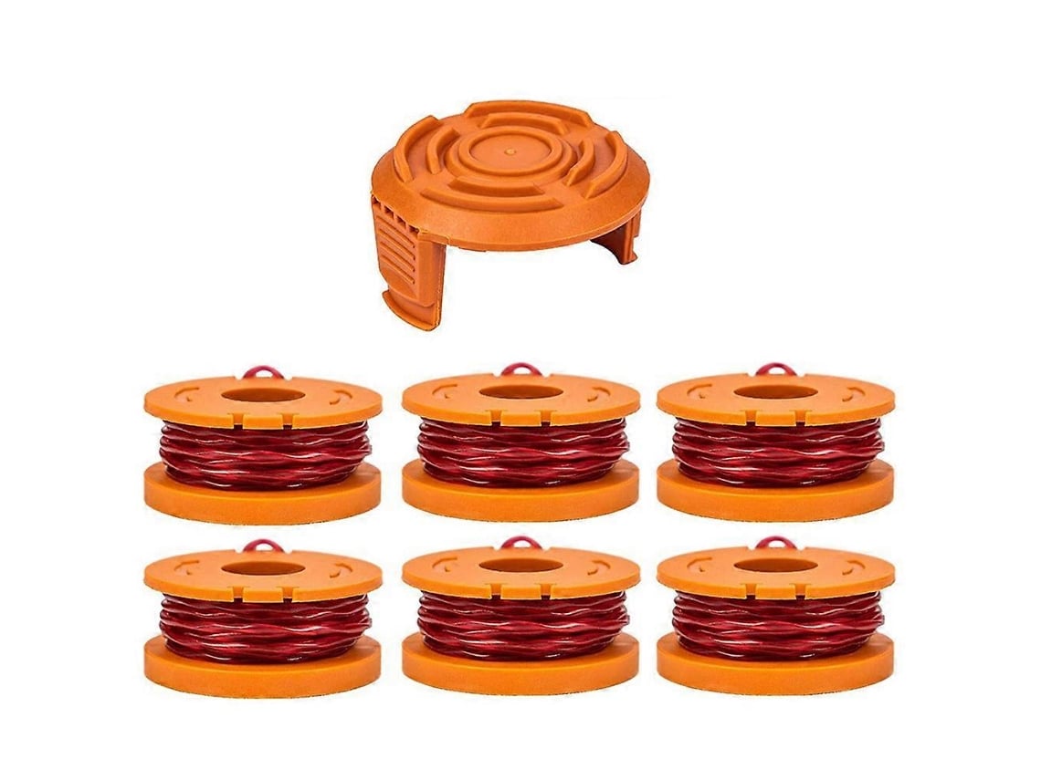 Repuestos Para Cortacésped N7u Para Worx Wg150 Wg151 Wg163 G165, 6 Carretes + 1 Tapa V9w, Wa0010+wa6531