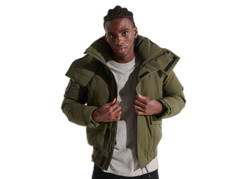 Abrigo SUPERDRY Poliéster Hombre (M - Verde)