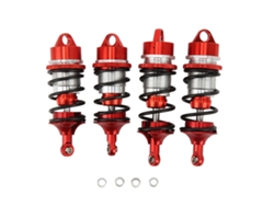 Amortiguadores Delanteros Y Traseros De Aluminio Con Resorte Elástico Para Arrma 1/7 Rc Rojo