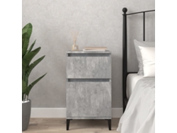 Mesa de Cabeceira LOVELY HOME Mesinha 40X35X70 Cm Cinzento Cimento
