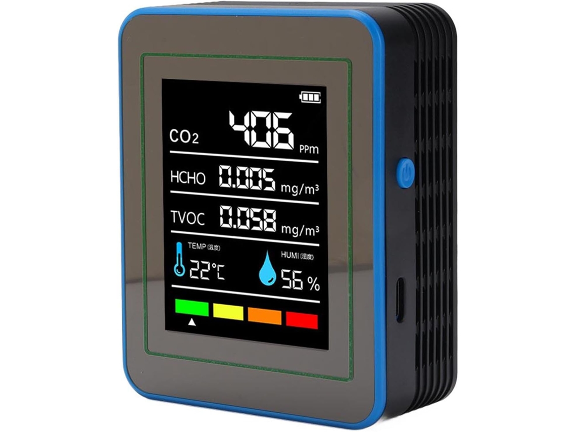Probador Portátil De Calidad De Aire Y Co2 Tvoc Hcho Para Uso