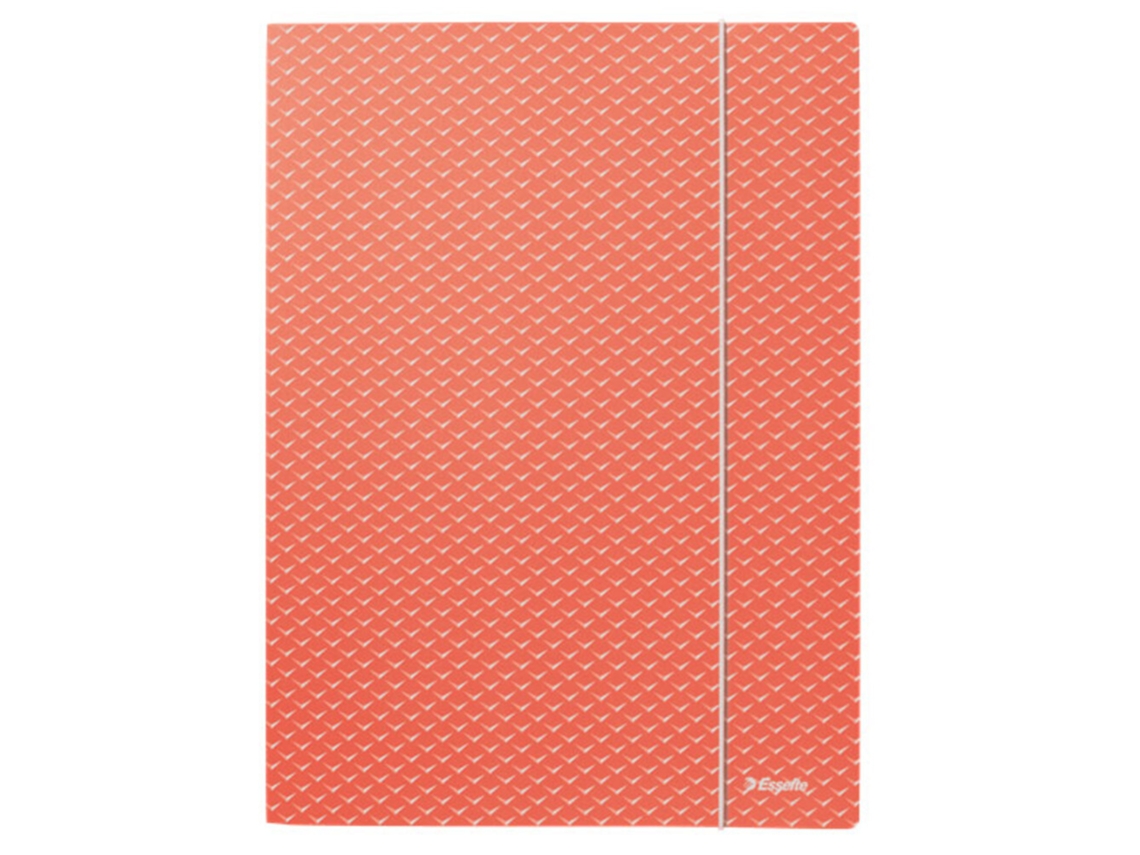 Cubiertas con Elástico ESSELTE 3 Solapas ColourBreeze A4 Tarjeta Coral