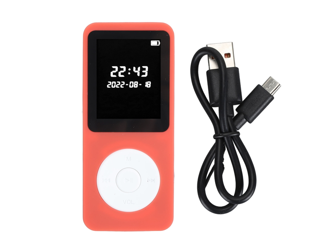 Reproductor De Música Mp3 Con Bluetooth 5.0, Pantalla Lcd De 1,77 Pulgadas, Altavoz Hd, Radio Fm Y Tarjeta De Memoria De 8 Gb - Rojo