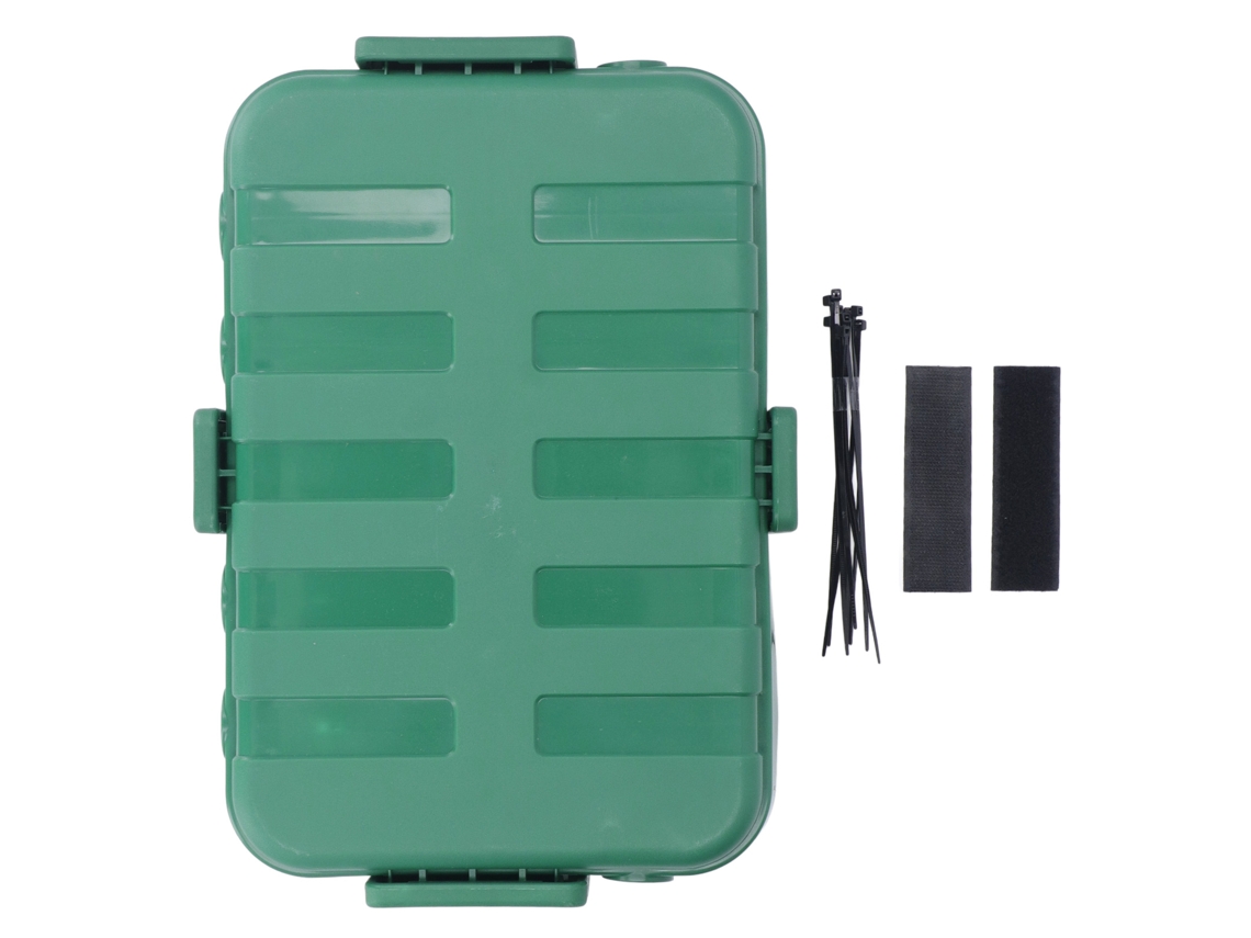 Caja De Conexión Eléctrica Impermeable Ip54 6 Entradas Para Cable Exterior Grande Cuadrada Verde