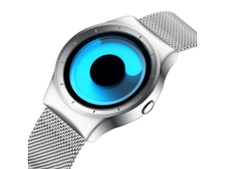 Reloj De Cuarzo Resistente Al Agua Con Esfera De Ensueño Moderna (plateado), Diseño Creativo Con Degradado En Espiral.