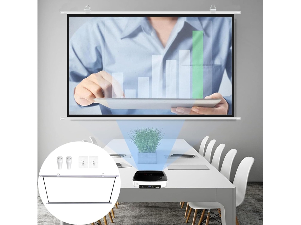 Pantalla De Proyección Portátil Para Exteriores De 30, 40, 50, 60 Y 72 Pulgadas, 16:9/4:3 Hd, Pantalla Para