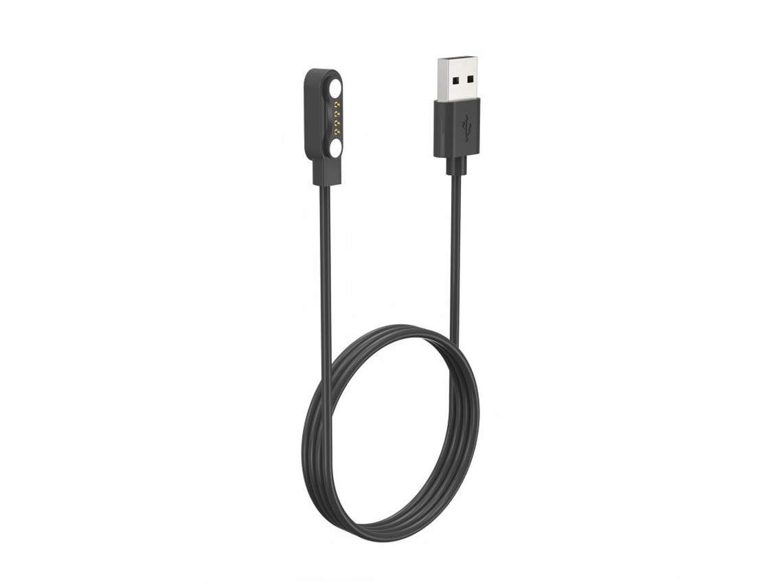 Reloj Cable de carga Línea de adaptador de cargador inalámbrico magnético para Ticwatch Gth2 Cxb08 Mobvoi Gth2 Negro