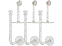 Organizador Accesorios Cabello Plástico 6 Piezas Montaje Pared Ganchos Adhesivos Dejan Residuos Guardar