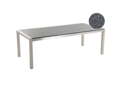 Mesa De Refeição De Jardim Grosseto 220 Cm 100 Cm Polido Granito Cinzento