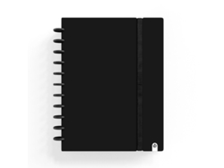 Cuaderno INGENIOX A4 Rayado 80Hj 100G Foam C/Goma Elástica Negro 66024006