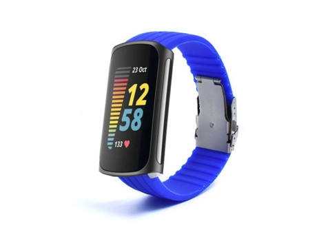 Correa Silicona Líquida para Fitbit by Google Charge 5 Azul Claro