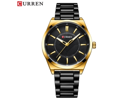 Relojes para Hombre Reloj de Pulsera para Hombre Relojes de Pulsera de Cuarzo Impermeables para Negocios - Concha Dorada Negra VEANXIN