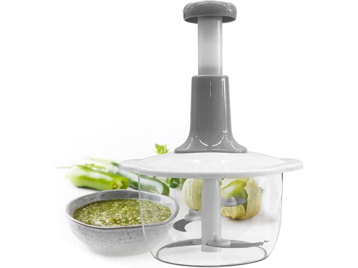 Cortador De Verduras Manual, Procesador De Alimentos A Presión, Ideal Para Ensaladas, Salsa, Pesto, Guacamole Y Más.