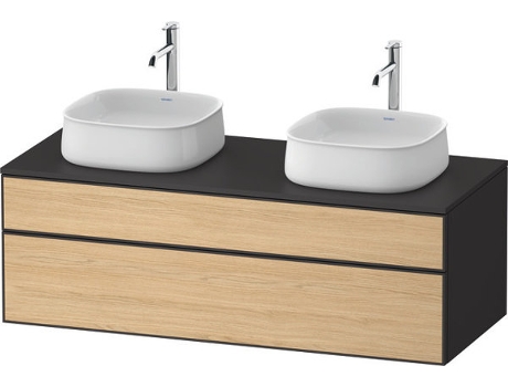 DURAVIT Zencha mueble bajo lavabo 1300x550mm 1 extraíble 1 cajón 2 huecos ZE4823B