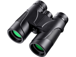 Binoculares compactos 10x42 HD FMC Bak4 Prism IP68 a prueba de polvo para observación de aves, caza y senderismo, color negro Yizhood