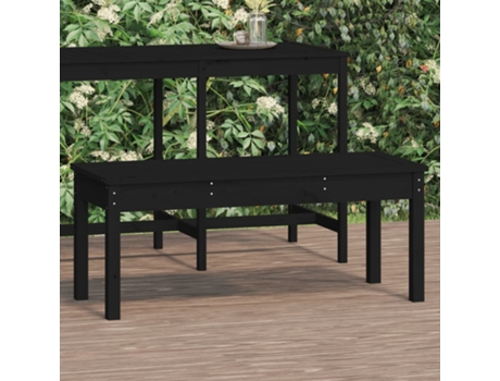 Banco De Jardín VIDAXL Negro Madera (109x44x45 cm)