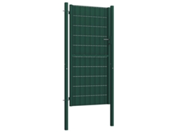 Puerta de valla de PVC y acero, 100 x 204 cm, color verde, WSD536012 Lovely Home
