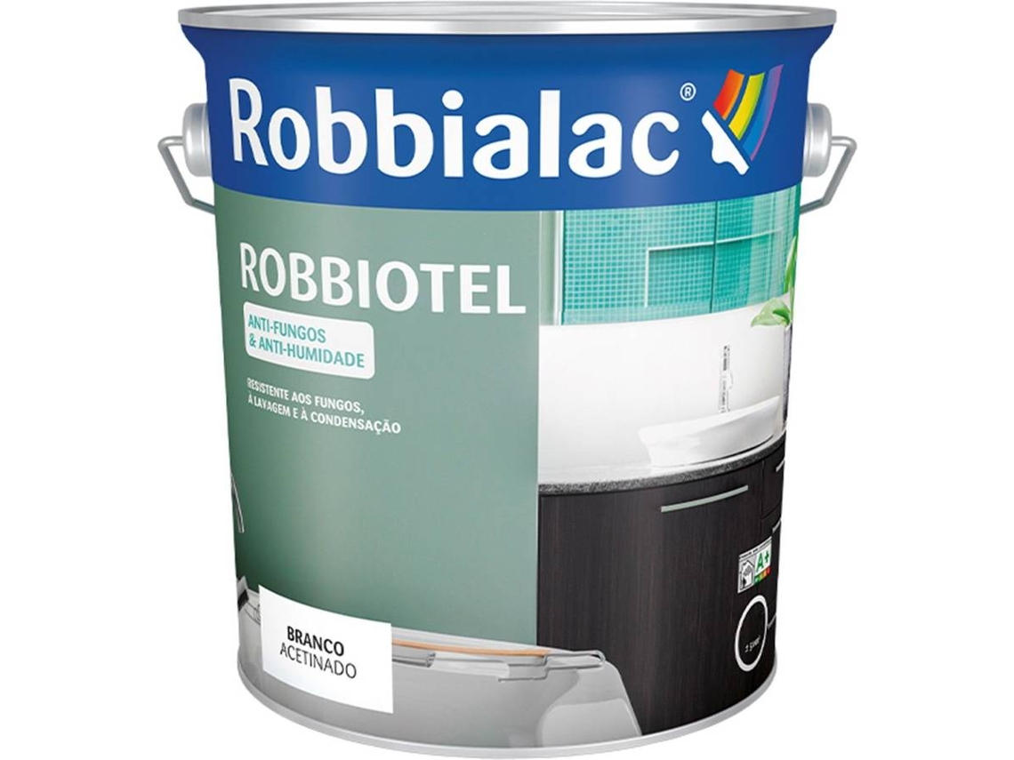 Pintura Acuosa Especial Satinada ROBBIALAC Robbiotel (Blanco - 4 L)