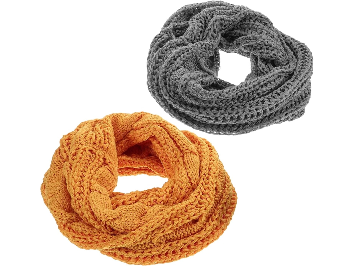 Bufanda De Invierno Para El Cuello En Lana Fina Y Suave, Juego De 2 Piezas, Calentador De Cuello Cálido Y Elegante Para Protección.