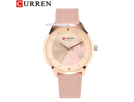 Relojes de Moda para Mujer Relojes de Cuarzo Impermeables Informales Reloj de Pulsera con Banda Dermis Reloj de Lujo para Mujer-Concha Rosa Rosa LU...