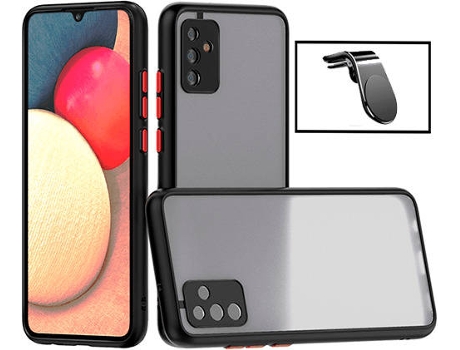 Kit Carcasa Trasera Protección Cámara + Soporte de Auto Samsung Galaxy M52 5G GIFT4ME Negro