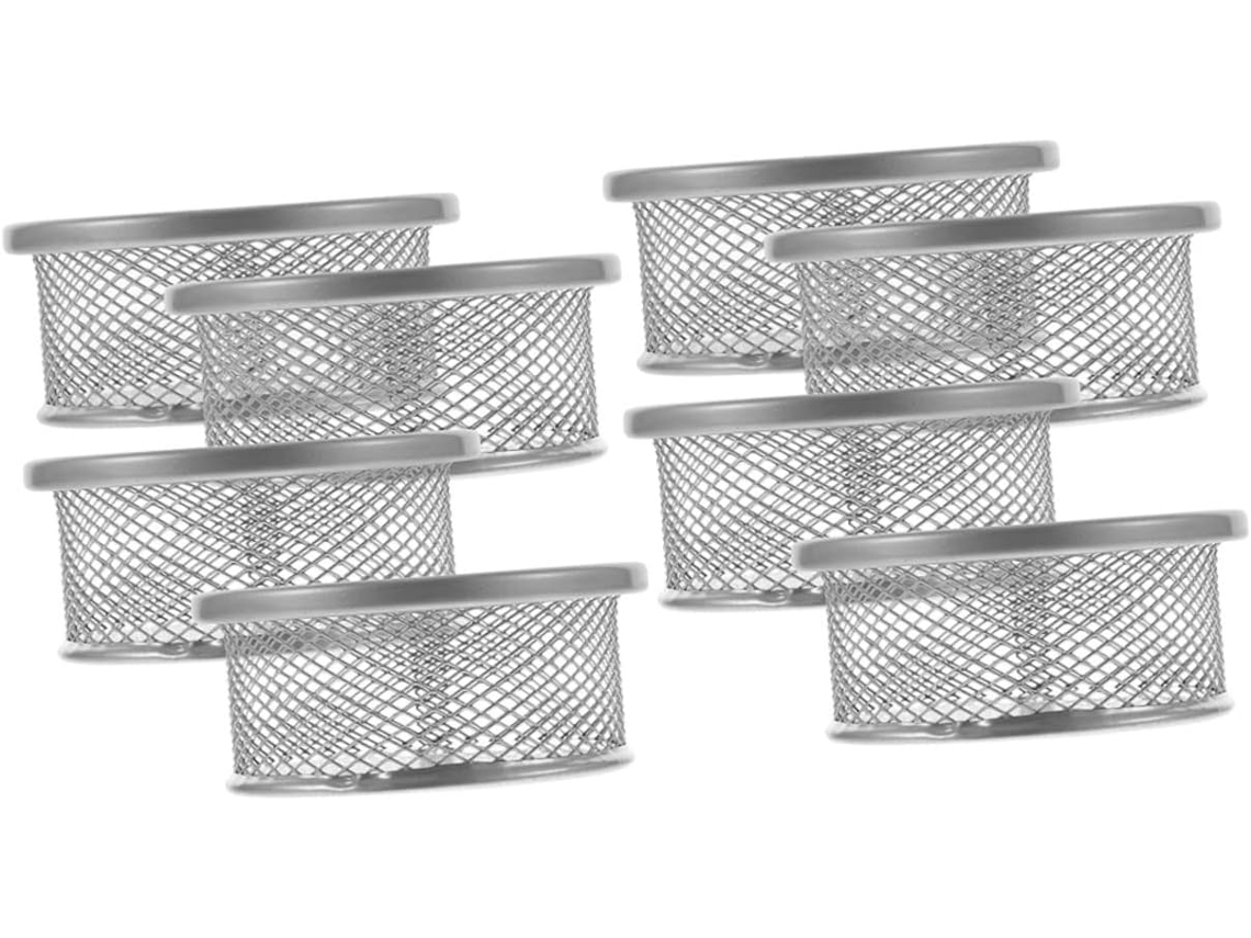 Organizador De Papelería De 8 Piezas Con Soportes De Malla Para Clips Y Clips De Papel.