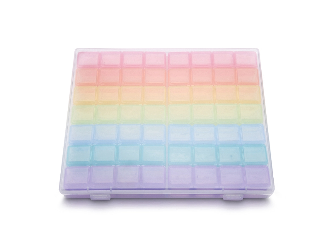 Caja Colorida Mini Con 56 Compartimentos Para Almacenar Herramientas De Reparación Electrónica, Joyas Y Tornillos Luz Dourada
