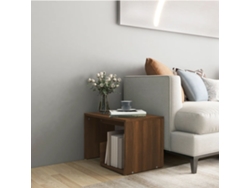 Mesa Auxiliar | Mesa Lateral Madera Contrachapada Roble Marrón 59x36x38 Cm